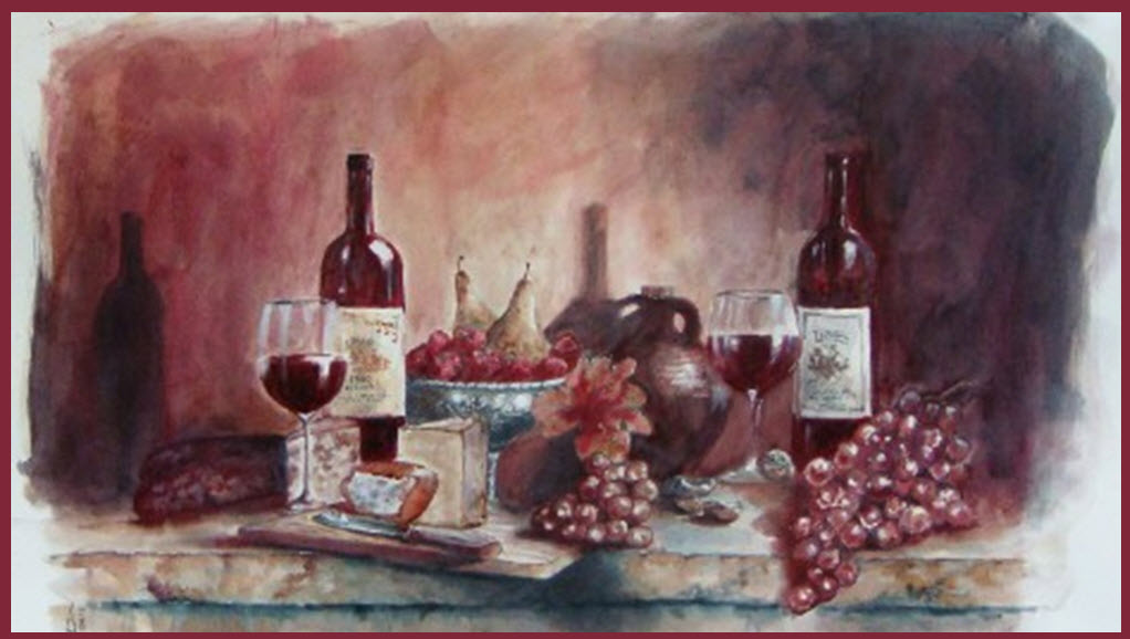  художник, акварель, вино, пигменты в вине
